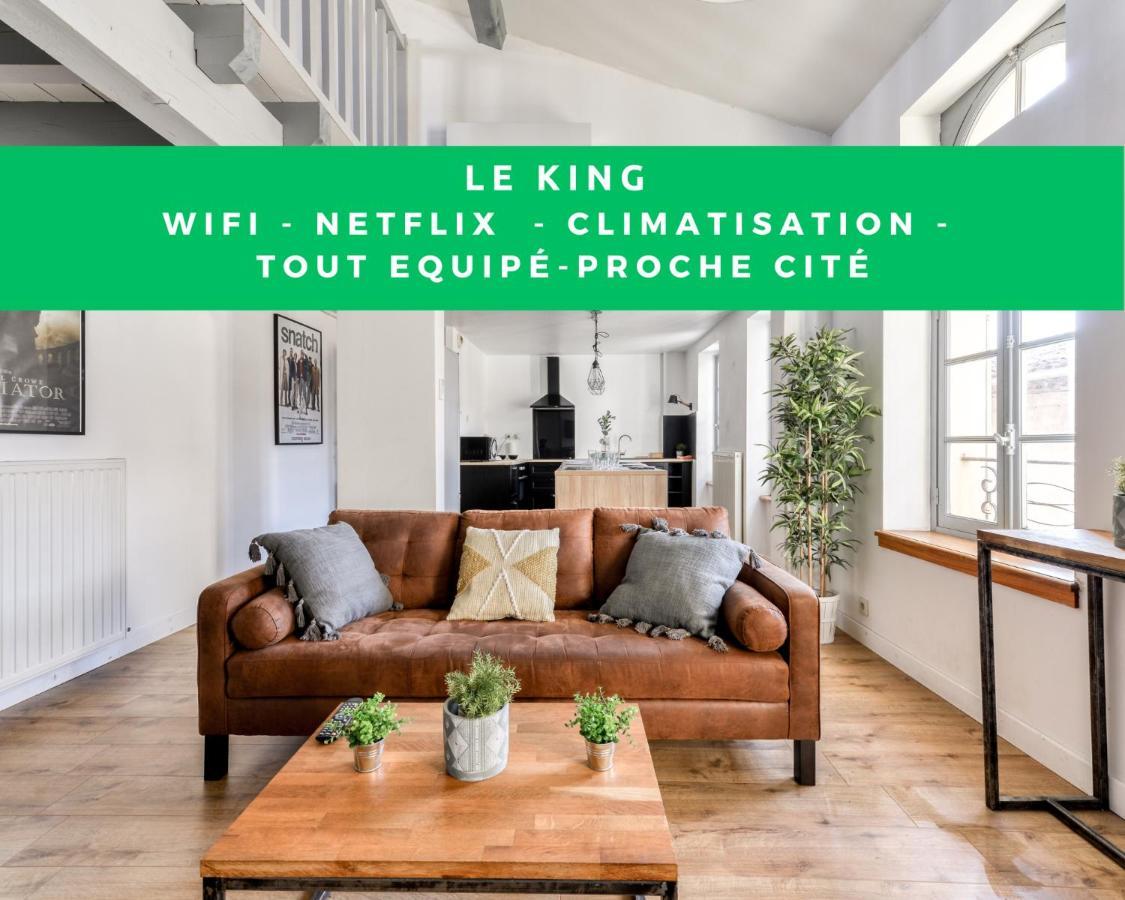 El King - Central - Tout A Pied - Wifi -Netflix 卡尔卡松 外观 照片
